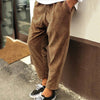 Vintage Solid Corduroy Pants