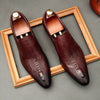 Embossed Men&#39;s Brogue Shoes with streetwear style including oversized zip hoodie, jacket, suit, shorts, and big watches4