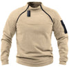 Men&#39;s fleece stand collar jacket in streetwear style with oversized zip hoodie and big watch accessories9