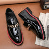 Red Sole Black Slip Loafers