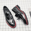 Red Sole Black Slip Loafers
