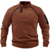 Men&#39;s fleece stand collar jacket in streetwear style with oversized zip hoodie and big watch accessories8