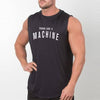 Train Like A Machine slogan on a gym tank top3