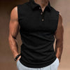 Button Up Pocket Sleeveless Shirt for casual wear0