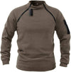 Men&#39;s fleece stand collar jacket in streetwear style with oversized zip hoodie and big watch accessories5