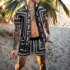 Men&#39;s casual 2-piece beach suit set with oversized zip hoodie for comfy home loungewear4