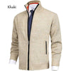 Men&#39;s fashion streetwear with zipper knitted cardigan sweater, oversized zip hoodie, and big watches2