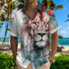 Colorful Lion Casual Shirt in men&#39;s fashion streetwear with oversized zip hoodie and big watches4