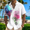 Colorful Lion Casual Shirt in men&#39;s fashion streetwear with oversized zip hoodie and big watches0