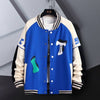 Unisex Baseball Bomber Jacket in men&#39;s fashion style with oversized zip hoodie and streetwear shoes6