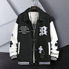 Unisex Baseball Bomber Jacket in men&#39;s fashion style with oversized zip hoodie and streetwear shoes8