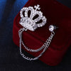 Luxury Rhinestone Crown Brooch Pin